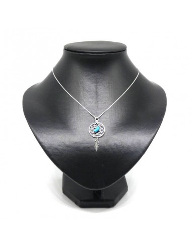 Colgante plata atrapa sueños 20mm con cadena
