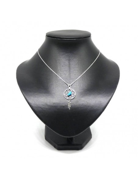 Colgante plata atrapa sueños 20mm con cadena