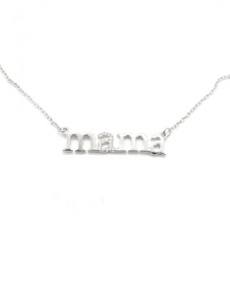 Gargantilla Mama circonitas plata 925 rodio | Joyería Orocash