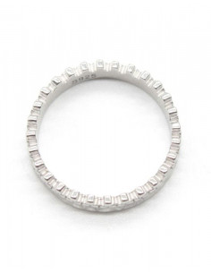 Anillo coronas tallado Plata de Ley rodio | Joyería Orocash 2