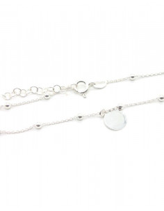 Tobillera bolas charms moon plata - 20 cm 2