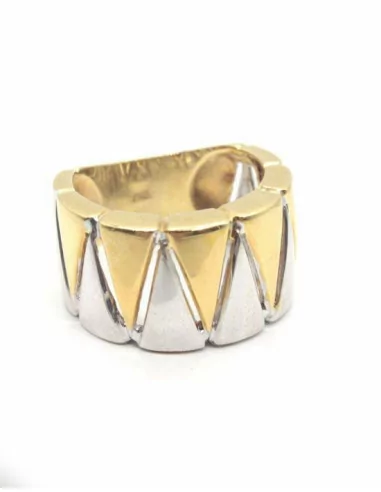 Anillo zigzag oro bicolor 18k - T.13