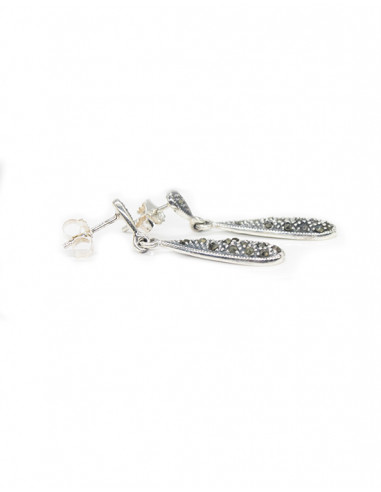 Pendientes marquesitas plata 925 óxido - Joyería Orocash