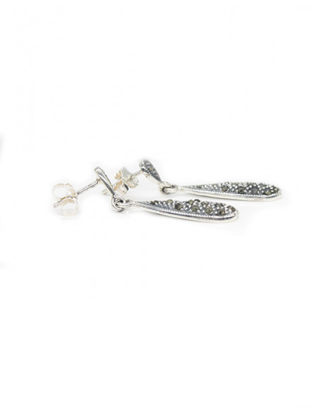 Pendientes marquesitas plata 925 óxido - Joyería Orocash