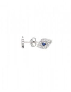 Pendientes mano de Fátima y ojo de horus circonitas plata | Joyería Orocash 2
