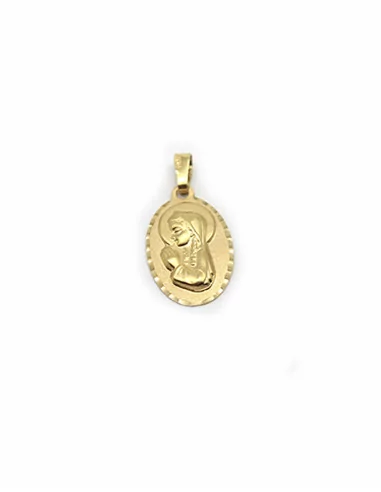 Medalla ovalada Virgen niña oro 18k - 1,82gr