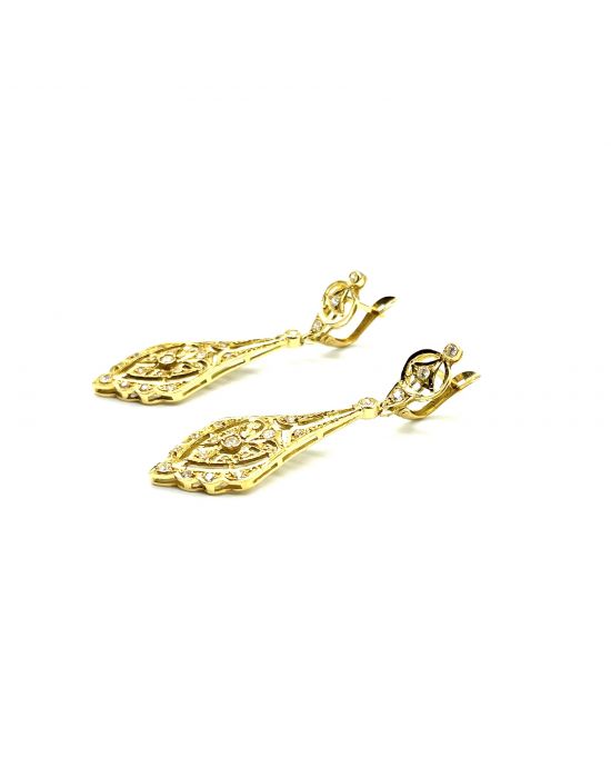 Pendientes lágrimas largos 18K I Oorcash Joyería 2