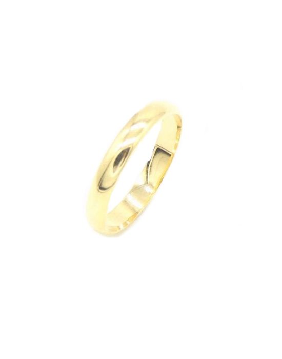 Anillo alianza lisa media caña oro 18k - 2cm 2