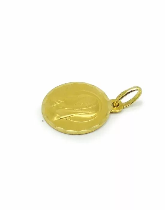 Pulsera Niña Comunión 16,5 cm de Oro Amarillo 18 Quilates con Medalla y  Perlas