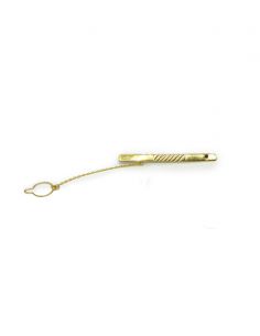 Pisa corbata líneas centrales oro 18k 2