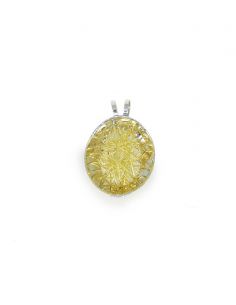 Dije bicolor centro calado oro 18K- Joyería Orocash