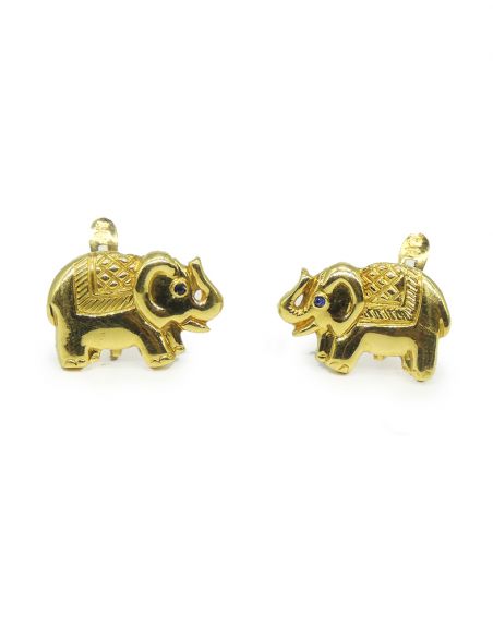 Pendientes elefantes oro 18k.