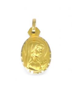 Dije ovalado niña oro 18k