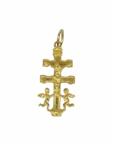 Colgante cruz Caravaca oro 18k - 2,6cm
