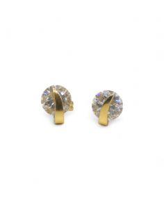 Pendientes con circonita oro 18k - Joyería Orocash