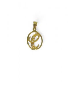 Colgante letra C oro 18k - Joyería Orocash