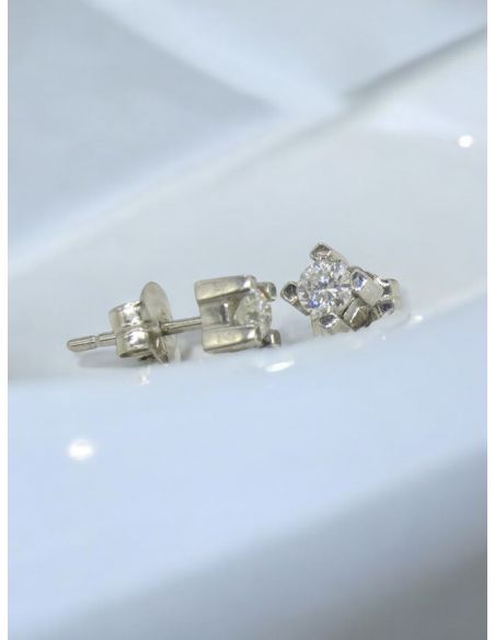 Pendientes PLATINO 4 garras diamantes 0.80ct