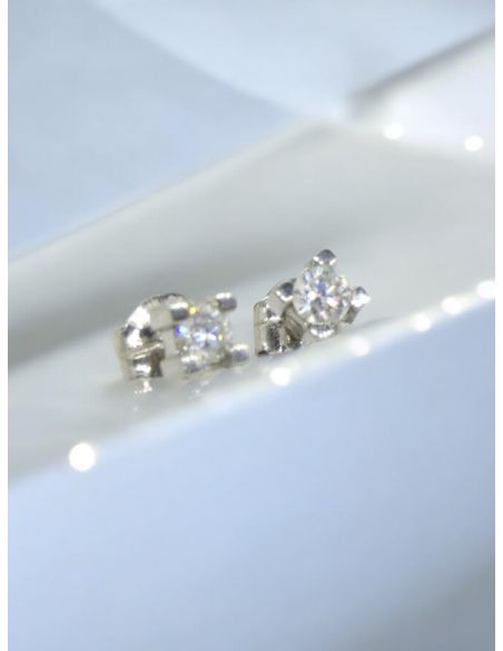 Pendientes PLATINO 4 garras diamantes 0.80ct