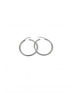 Aros tubo 30x2mm plata 925