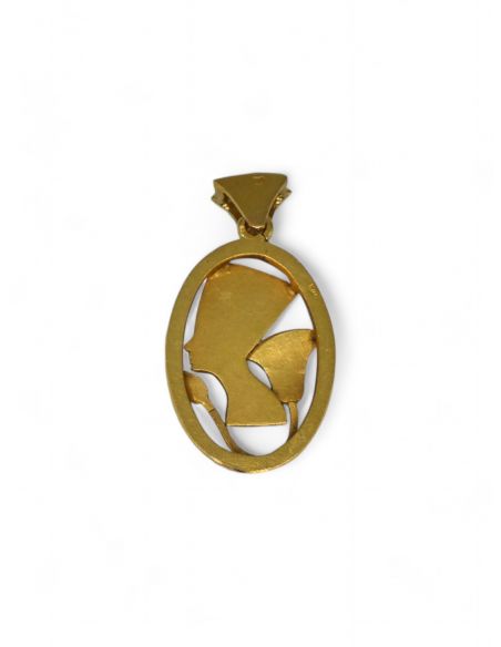 Dije Nefertiti nácar colores oro 18k - Joyería Orocash