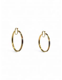Aros piedras multicolor oro 18k - Joyería Orocash
