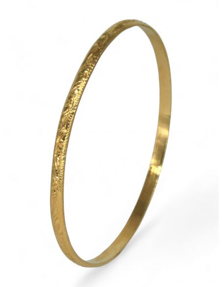 Pulsera aro labrada oro 18K - Joyería Orocash