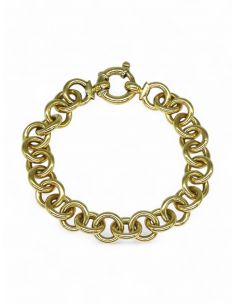 Pulsera eslabón rolo oro 18k.