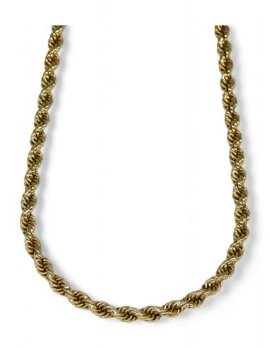 Cordón salomónico oro 18k - 40x3cm