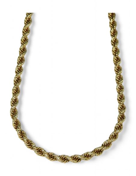 Cordón salomónico oro 18k - 40x3cm