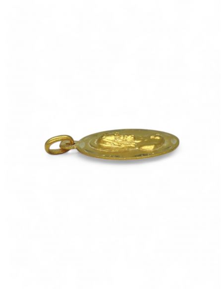 Escapulario Virgen del Carmen y Corazón de Jesús oro 18k - 2cm