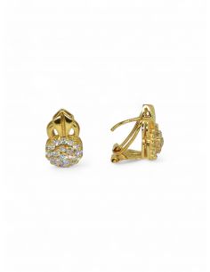 Pendientes flor circonitas oro 18k