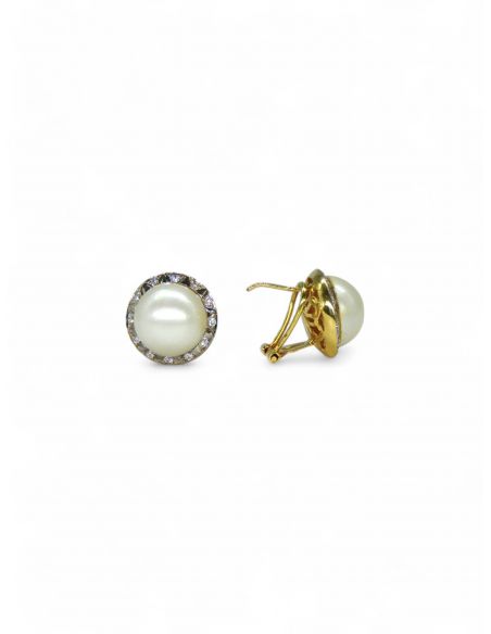 Pendientes perla oro 18k - Joyería OroCash