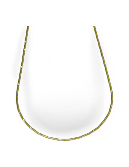 Cadena cola ratón bicolor oro 18k -40cm