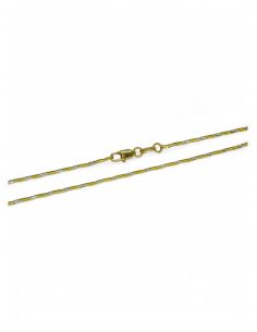 Cadena cola ratón bicolor oro 18k -40cm 2