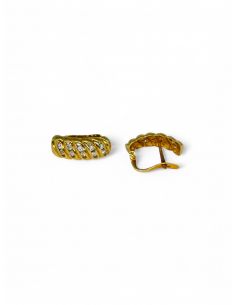 Pendientes vintage circonitas oro 18k - Joyería Orocash 2