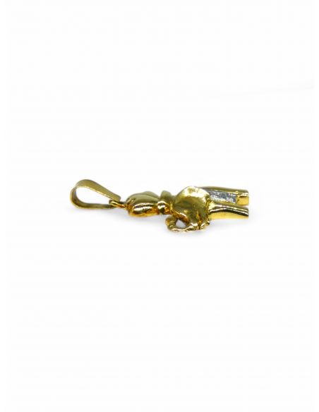 Colgante elefante con corazones oro bicolor 18k- Joyería Orocash
