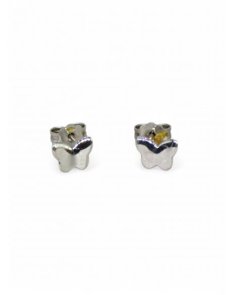 Pendientes mariposa oro blanco 18k - Joyería OroCash