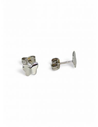 Pendientes mariposa oro blanco 18k - Joyería OroCash