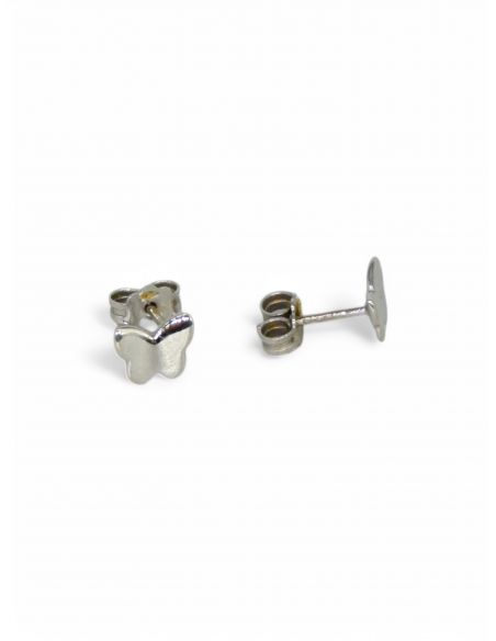 Pendientes mariposa oro blanco 18k - Joyería OroCash