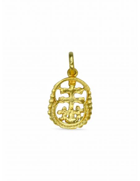 Cruz de Caravaca labrada oro 18k - 2.50cm - Joyería Orocash
