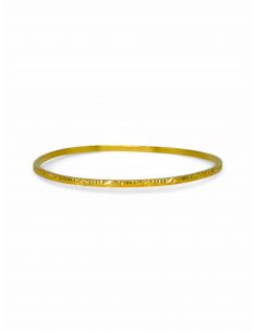Pulsera aro labrada oro 18k - 7cm - Joyería Orocash