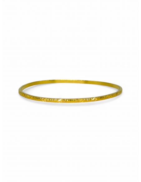 Pulsera aro labrada 7cm oro 18k - Joyería Orocash