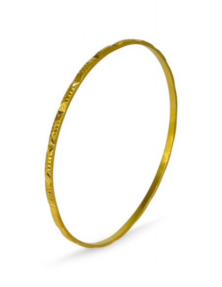 Pulsera aro labrada 7cm oro 18k - Joyería Orocash