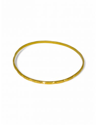 Pulsera aro labrada 7cm oro 18k - Joyería Orocash