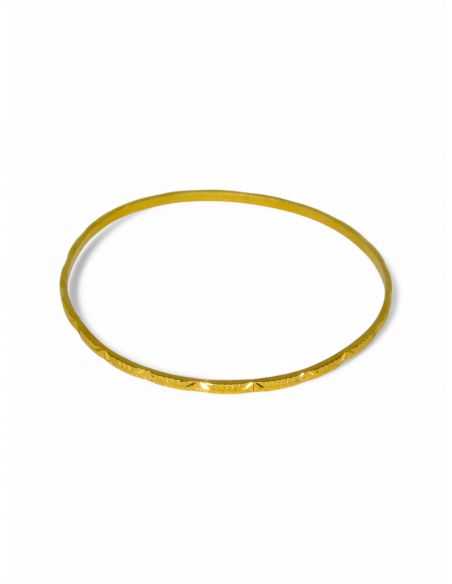 Pulsera aro labrada 7cm oro 18k - Joyería Orocash