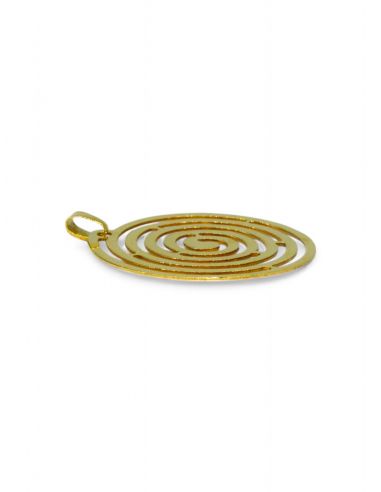 Dije redondo espiral Oro 18K - Joyería Orocash