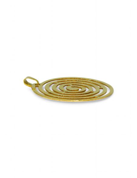 Dije redondo espiral Oro 18K - Joyería Orocash