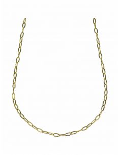 Cadena eslabón oval oro 18k - 56x0.2 cm