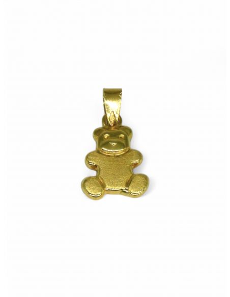 Colgante oso satinado oro 18k - Joyería Orocash