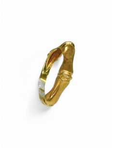Anillo forma hexágono oro 18k -T.16 2
